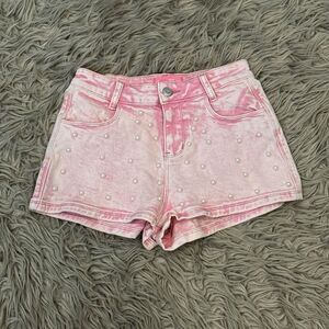 Sugar Thrillz Pink Pearl Embellished shorts size XS